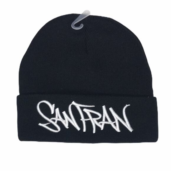 Lids Other - Lids Knit Cap Black with White San Fran Script